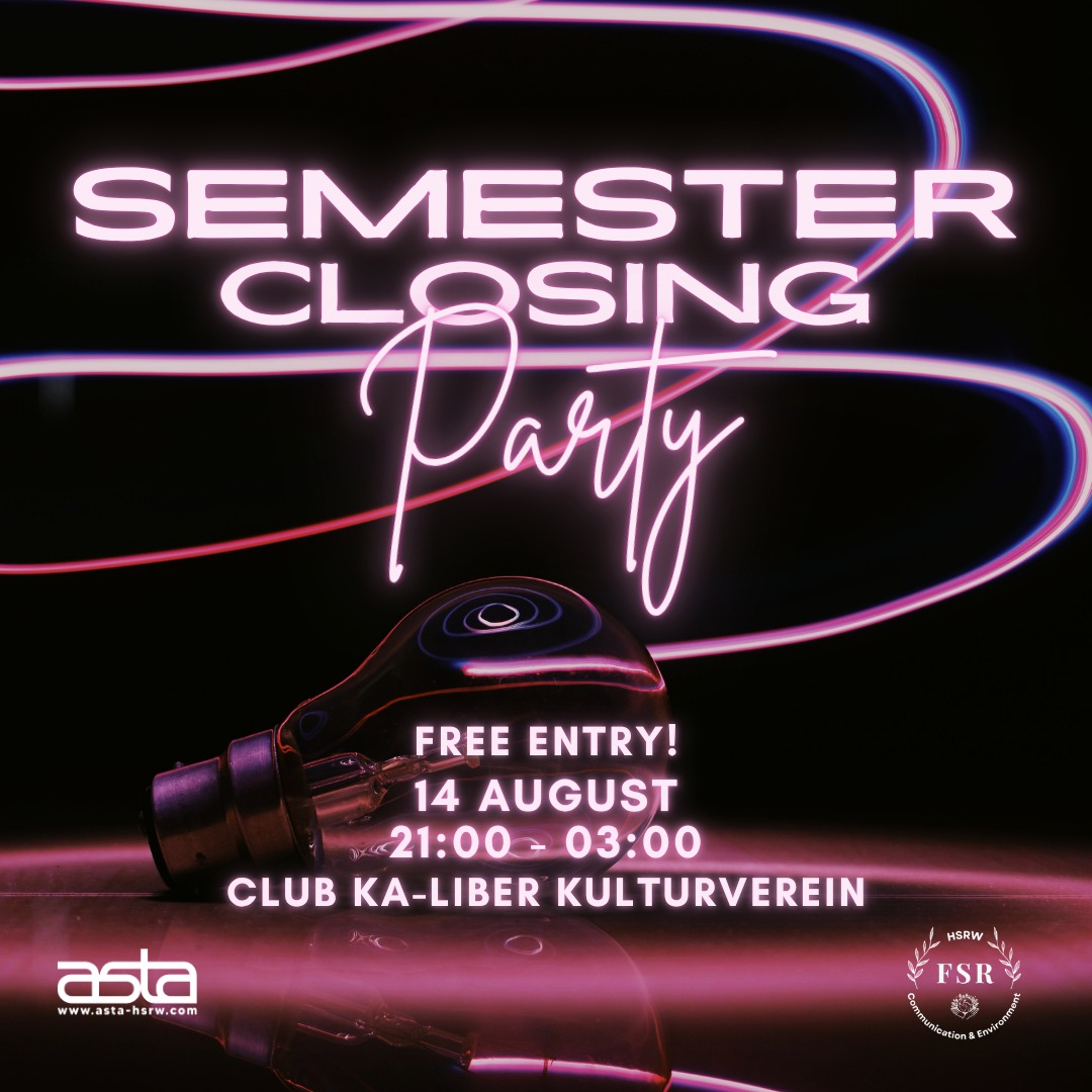 Semester Closing Party at Club Ka-LIBER on 14 August 2026